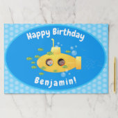 かわいい黄色の海底魚の漫画イラストレーション ペーパーパッド (インサイチュ)