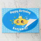 かわいい黄色の海底魚の漫画イラストレーション ペーパーパッド (折り畳み)