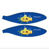 かわいい黄色の海底魚の漫画イラストレーション ミニバスケットボール (パネル)