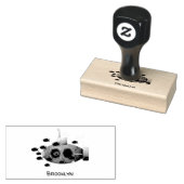 かわいい黄色の海底魚の漫画イラストレーション ラバースタンプ (押印)