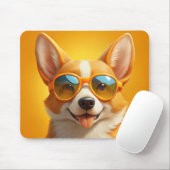 かわいい黄色の犬が着て🕶️ マウスパッド (マウス)