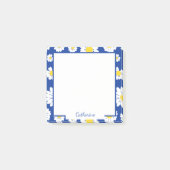 かわいい黄色の白いデイジーフローラ花がパーソナライズ ポストイット (正面)