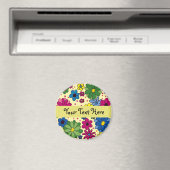 かわいい黄色の花柄のマグネット マグネット (インサイチュ (食洗機))