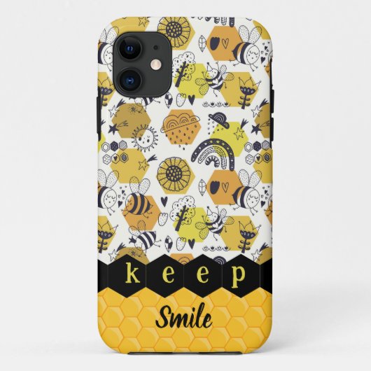 かわいい黄色の蜂iPhoneケース Case-Mate iPhoneケース (裏面)