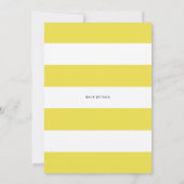 かわいい黄色の赤ちゃんクジラ オー ベイビー ベイビー シャワー 招待状 (裏面)