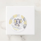 かわいい黄色の赤ちゃんシャワーエレファントバルーン フェイバータグ (インサイチュ)