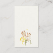かわいい黄色の足フローラおむつラッフルベビーシャワー エンクロージャーカード (裏面)