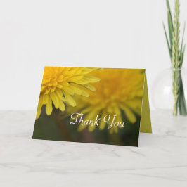 かわいい黄色の野生の花 タンポポ 結婚式の記念品 サンキューカード