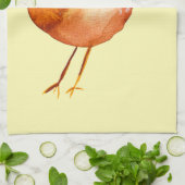 かわいい黄色の鳥の水色 キッチンタオル (折り畳み)