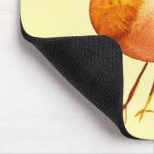 かわいい黄色の鳥の水色 マウスパッド (コーナー)