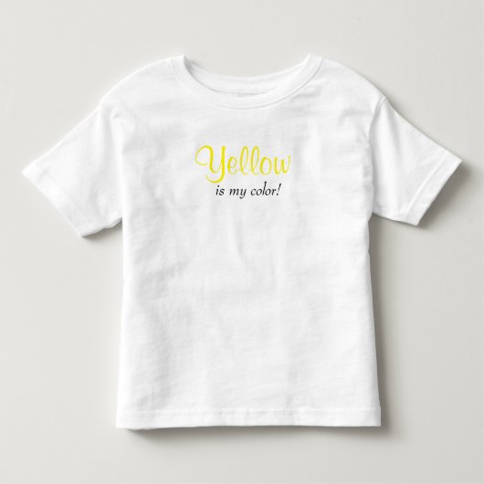 かわいい黄色は私の色 トドラーTシャツ (正面)