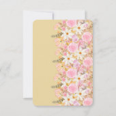 かわいい黄色ツチュバレリナ蝶ベビーシャワー サンキューカード (裏面)