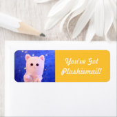 かわいい黄色パーソナライズされたのスタイリッシュフォトメール ラベル (インサイチュ)