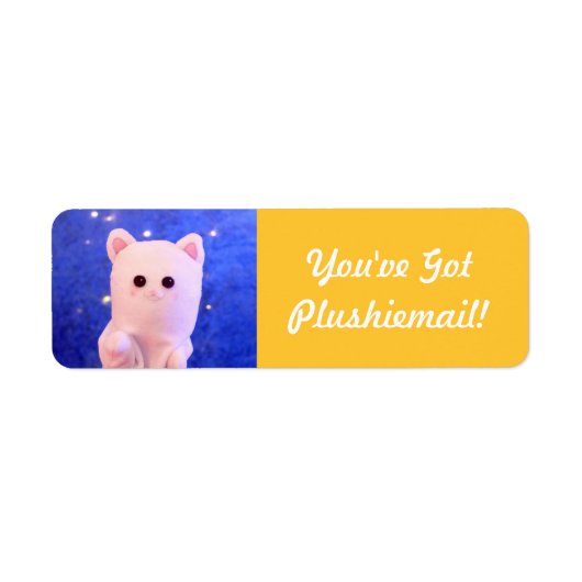 かわいい黄色パーソナライズされたのスタイリッシュフォトメール ラベル (正面)