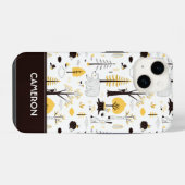 かわいい黄金の森のシーン柄 iPhoneケース (裏面横)