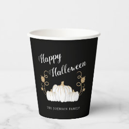 かわいい黒いカボチャ ハッピーハロウィン 紙コップ
