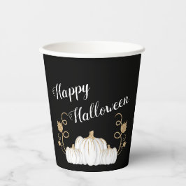 かわいい黒いカボチャ ハッピーハロウィン 紙コップ
