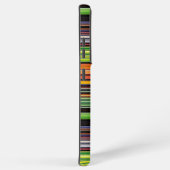 かわいい黒いカラフルストライプ SAMSUNG GALAXYケース (右側面)