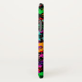 かわいい黒いカラフル抽象芸術花 Case-Mate iPhoneケース (裏面/右)