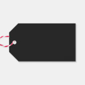 かわいい黒いクリスマスホリデー ギフトタグ (裏面横)