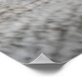 かわいい黒いグレーのオレンジ色の猫が眠る ポスター (角)