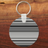 かわいい黒いグレーのストライプ キーホルダー (正面)