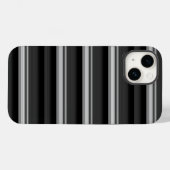 かわいい黒いグレーのストライプ Case-Mate iPhoneケース (裏面 (横))