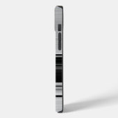 かわいい黒いグレーのストライプ Case-Mate iPhoneケース (裏面 / 左)