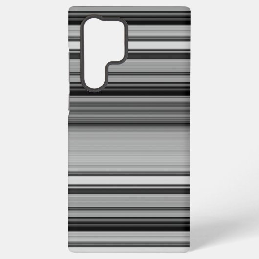 かわいい黒いグレーのストライプ SAMSUNG GALAXYケース (裏面)