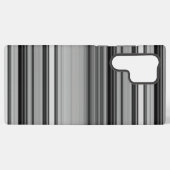 かわいい黒いグレーのストライプ SAMSUNG GALAXYケース (裏面横)