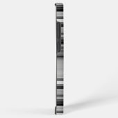 かわいい黒いグレーのストライプ SAMSUNG GALAXYケース (右側面)