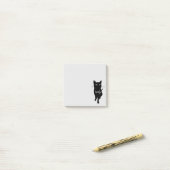 かわいい黒いゴシック猫の名パーソナライズされた前 ポストイット (デスク上)