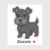 かわいい黒いスコティッシュテリアの犬 シール (シート)