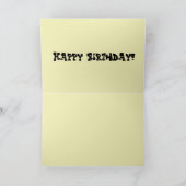 かわいい黒いタンポップアートベルヌドードルデジタルハート カード (内部)