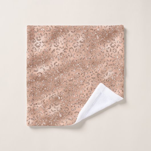 かわいい黒いチーターヒョウの皮のプリント柄 ウォッシュタオル (ウォッシュタオル)