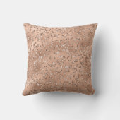 かわいい黒いチーターヒョウの皮のプリント柄 クッション (裏面)