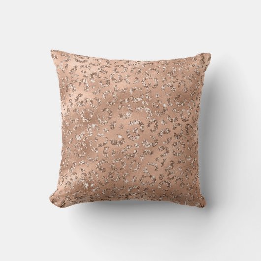 かわいい黒いチーターヒョウの皮のプリント柄 クッション (正面)