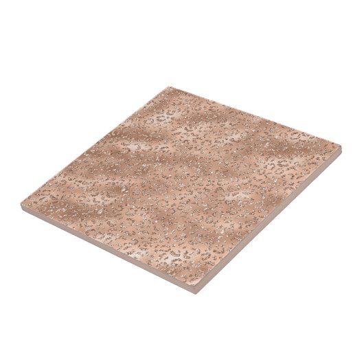 かわいい黒いチーターヒョウの皮のプリント柄 タイル (側面)