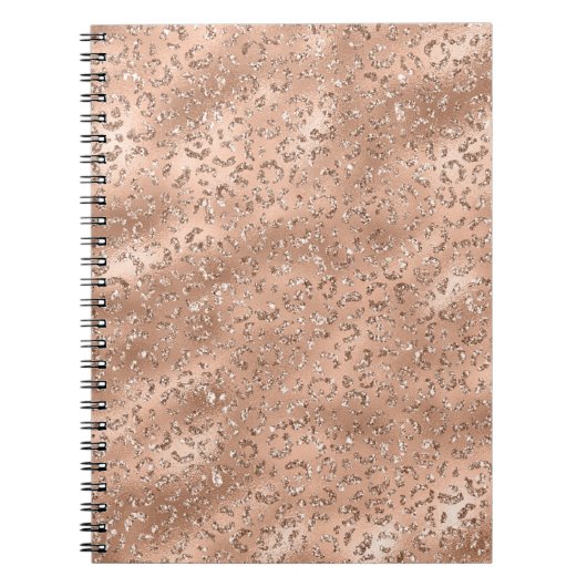 かわいい黒いチーターヒョウの皮のプリント柄 ノートブック (正面)