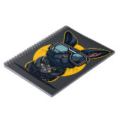 かわいい黒いバンダラビットの本サングラス ノートブック (左側)