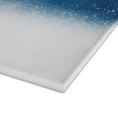 かわいい黒いパグドッグクリスマスサンタハット雪の星 カッティングボード (角)