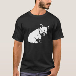 かわいい黒いフレンチブルドッグの子犬 Tシャツ