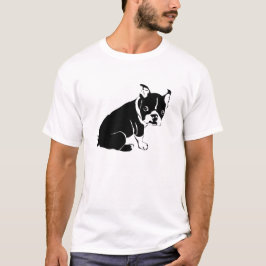 かわいい黒いフレンチブルドッグの子犬 Tシャツ