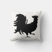 かわいい黒いラッキールースター クッション (正面)