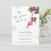 かわいい黒い女の子バルーンさよなら 招待状 (スタンド正面)