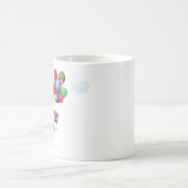 かわいい黒い女の子バルーン同僚さらば コーヒーマグカップ (中央)