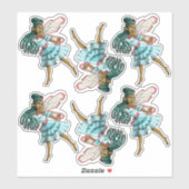 かわいい黒い妖精 シール (シート)