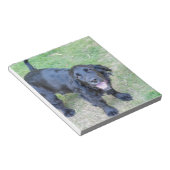 かわいい黒い子犬 ノートパッド (アングル)