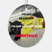 かわいい黒い子猫 セラミックオーナメント (左)