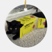 かわいい黒い子猫 セラミックオーナメント (裏面)